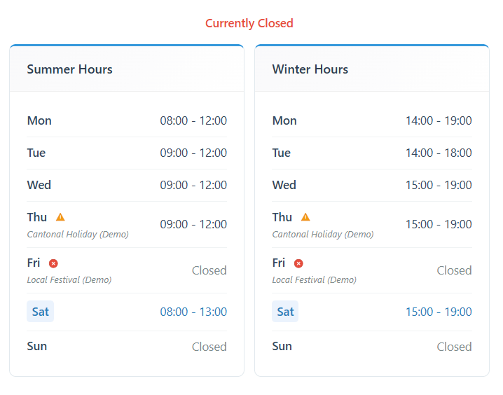 Opening Timing OpeningTimes.io